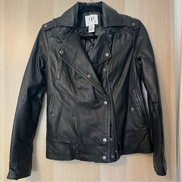 Charlotte Ronson Genuine Leather Jacket - Picture 1 of 3